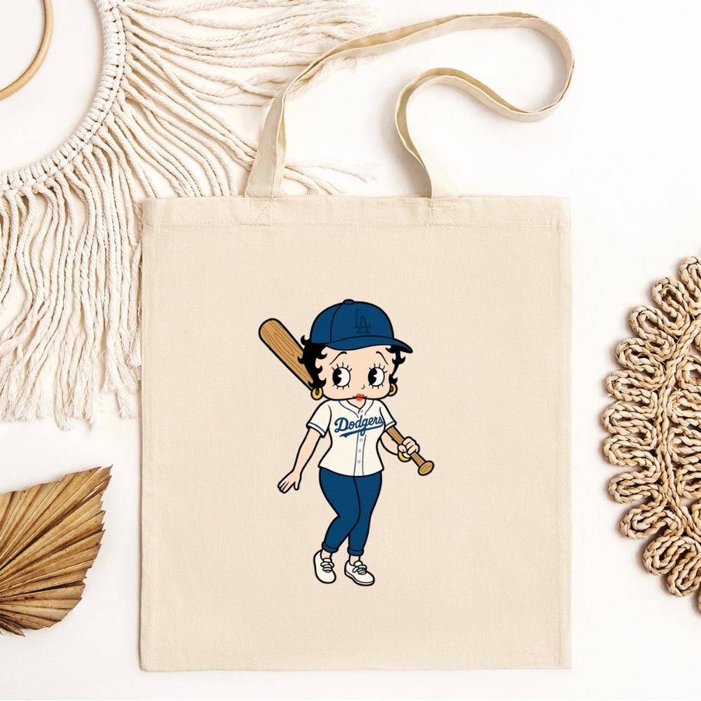 Betty Boop Dodgers Tote Bag